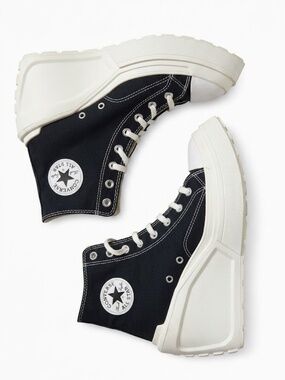 Converse Chuck 70 De Luxe Wedge Sneaker Womens 10.5 Black Platform A06478C EU 42